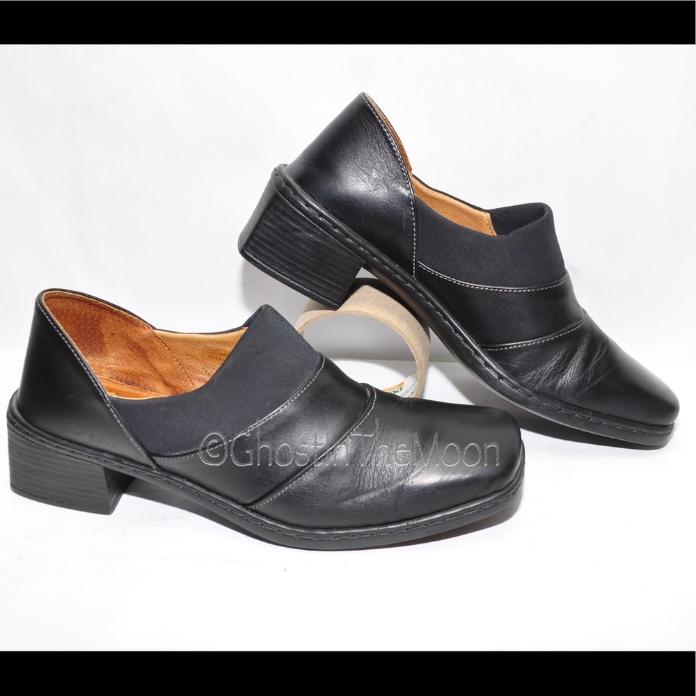 Josef Seibel 40 EU 9 US Black Leather Heels Dress Shoes EUC